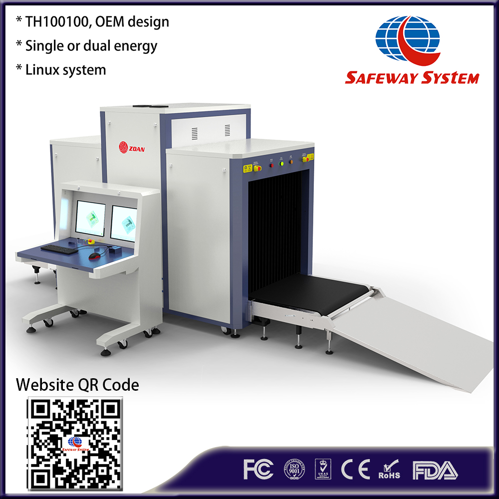 Scanner de bagages d'OEM X Ray de la Chine pour l'inspection ZA100100A de bagage de stations